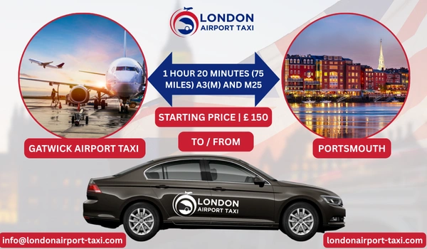 Portsmouth to Gatwick Airport Taxi Transfer Service