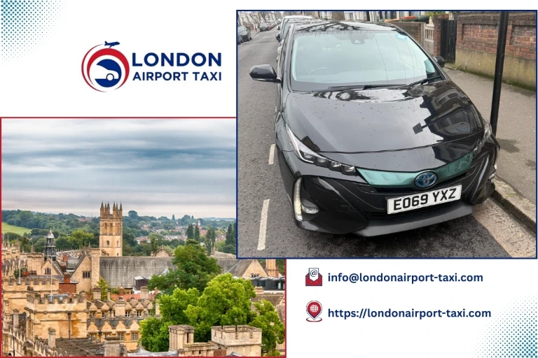 Professional taxi on M1 from Oxford to Luton Airport