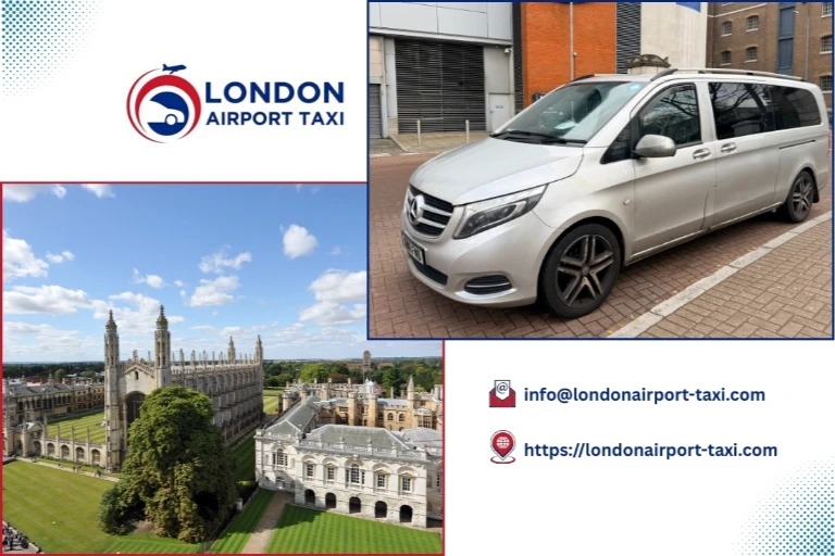 Professional taxi on M1 from Cambridge to Luton Airport