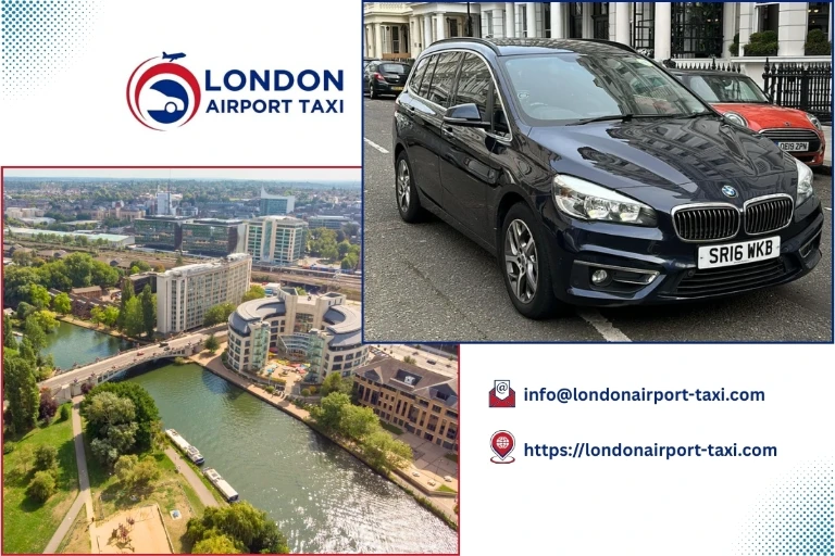 Professional taxi on M1 from Reading to Luton Airport