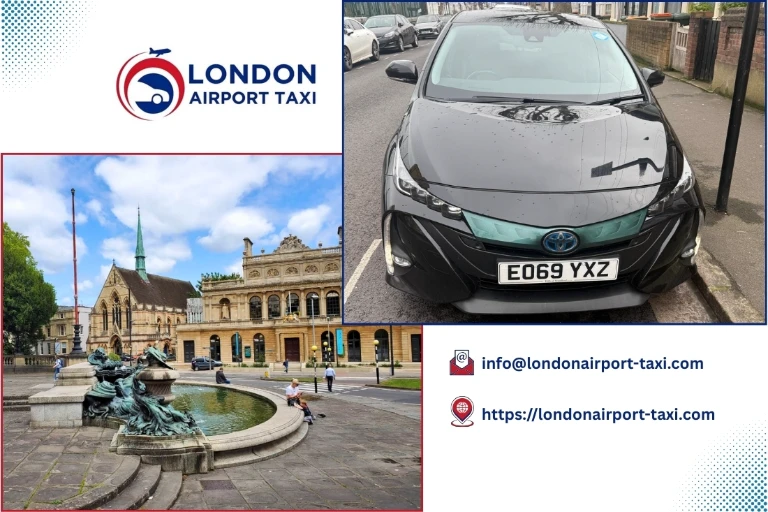 Professional taxi on M1 from Bristol to Luton Airport