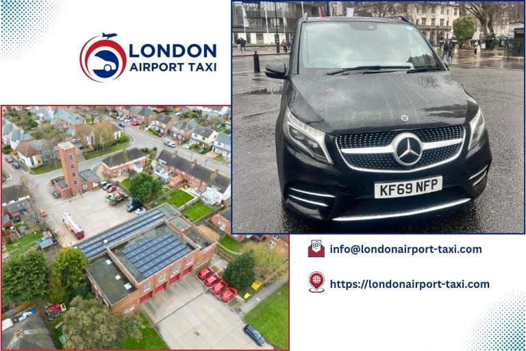 Professional taxi on M1 from Colchester to Luton Airport