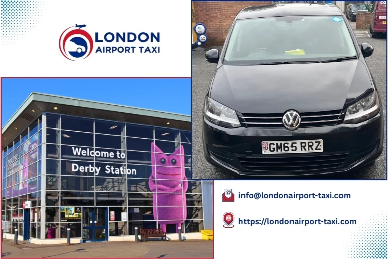 Professional taxi on M1 from Derby to Luton Airport