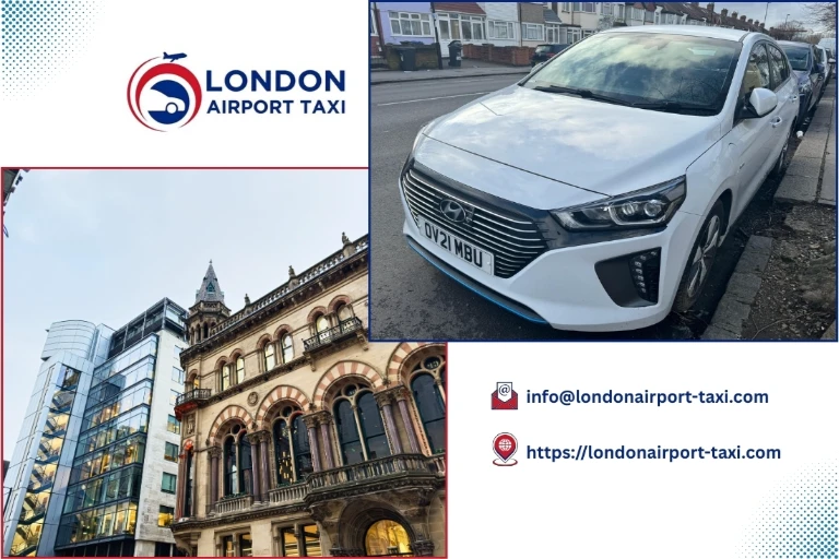 Professional taxi on M1 from Manchester to Luton Airport