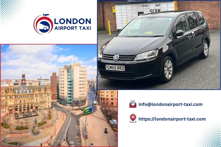 Professional taxi on M1 from Leeds to Luton Airport