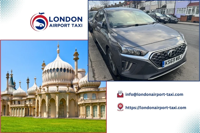 Professional taxi on M1 from Brighton to Luton Airport