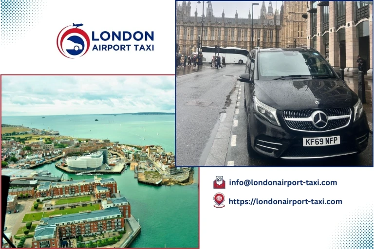 Professional taxi on M1 from Portsmouth to Luton Airport