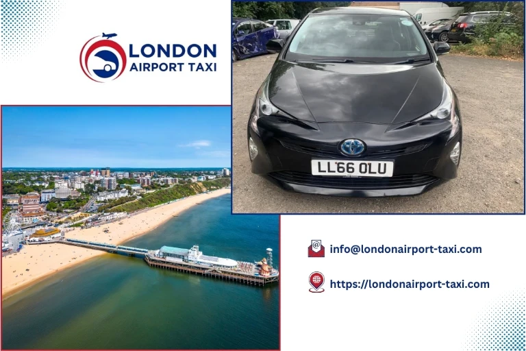Professional taxi on M1 from Bournemouth to Luton Airport