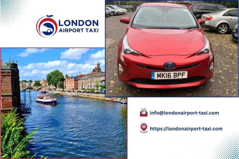 Professional taxi on M1 from York to Luton Airport