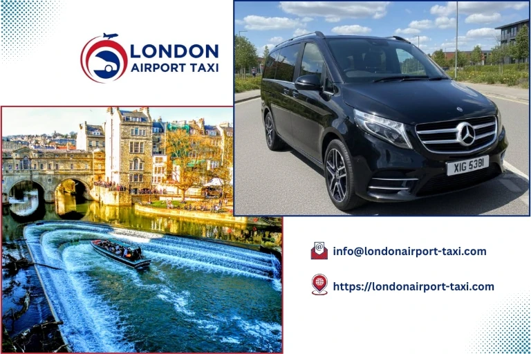 Professional taxi on M1 from Bath to Luton Airport