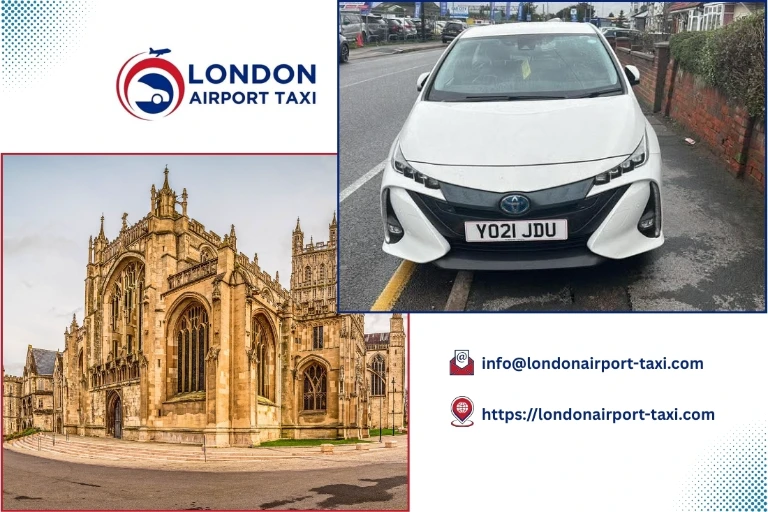 Professional taxi on M1 from Gloucester to Luton Airport