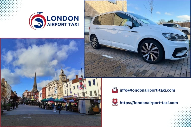 Professional taxi on M1 from Hereford to Luton Airport