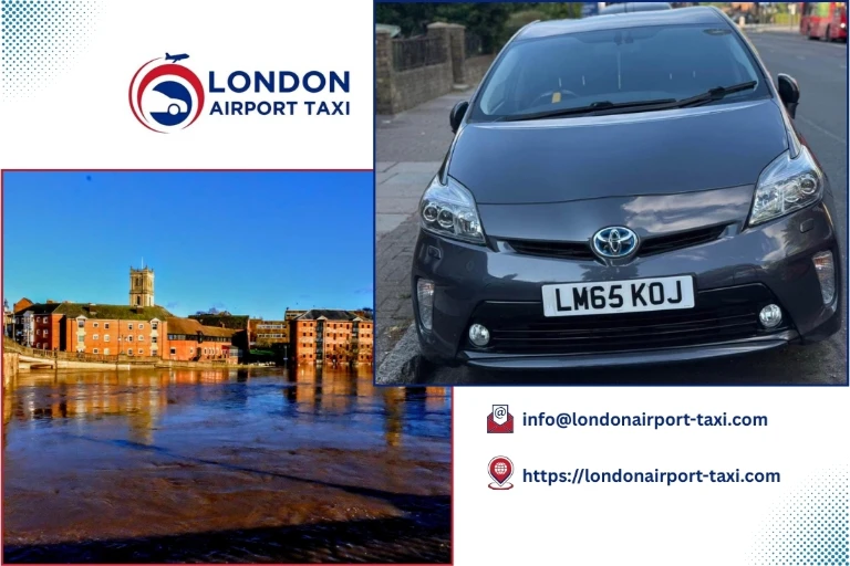 Professional taxi on M1 from Worcester to Luton Airport