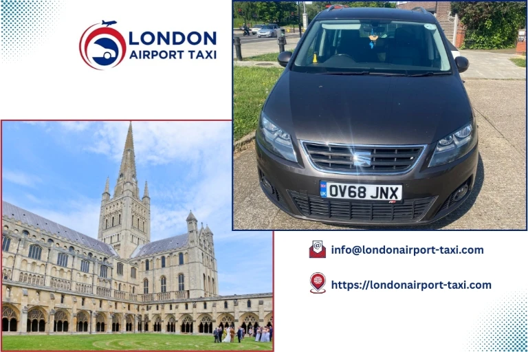 Professional taxi service from Norwich to Heathrow Airport