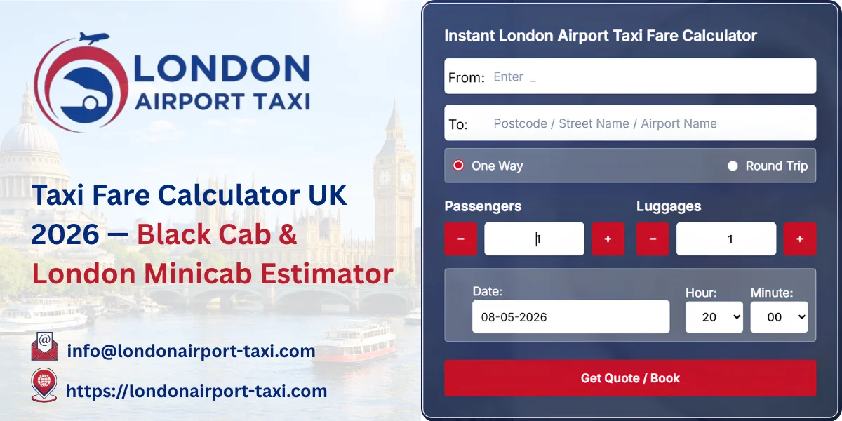 Taxi Fare Calculator UK 2026 &mdash; Black Cab & London Minicab Estimator