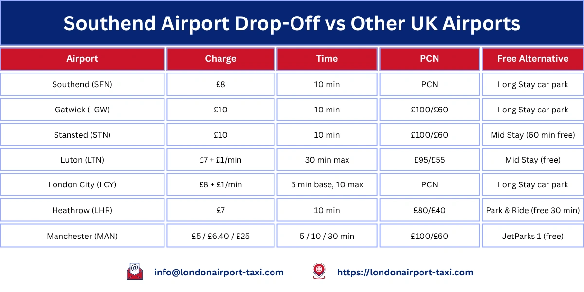 Southend Airport Drop Off Charges